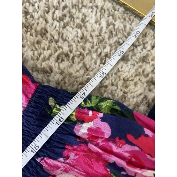 ⭐ 3/$15 Hollister Small Blue Pink Floral Y2K Ruffle Babydoll Mini Dress - Picture 10 of 11
